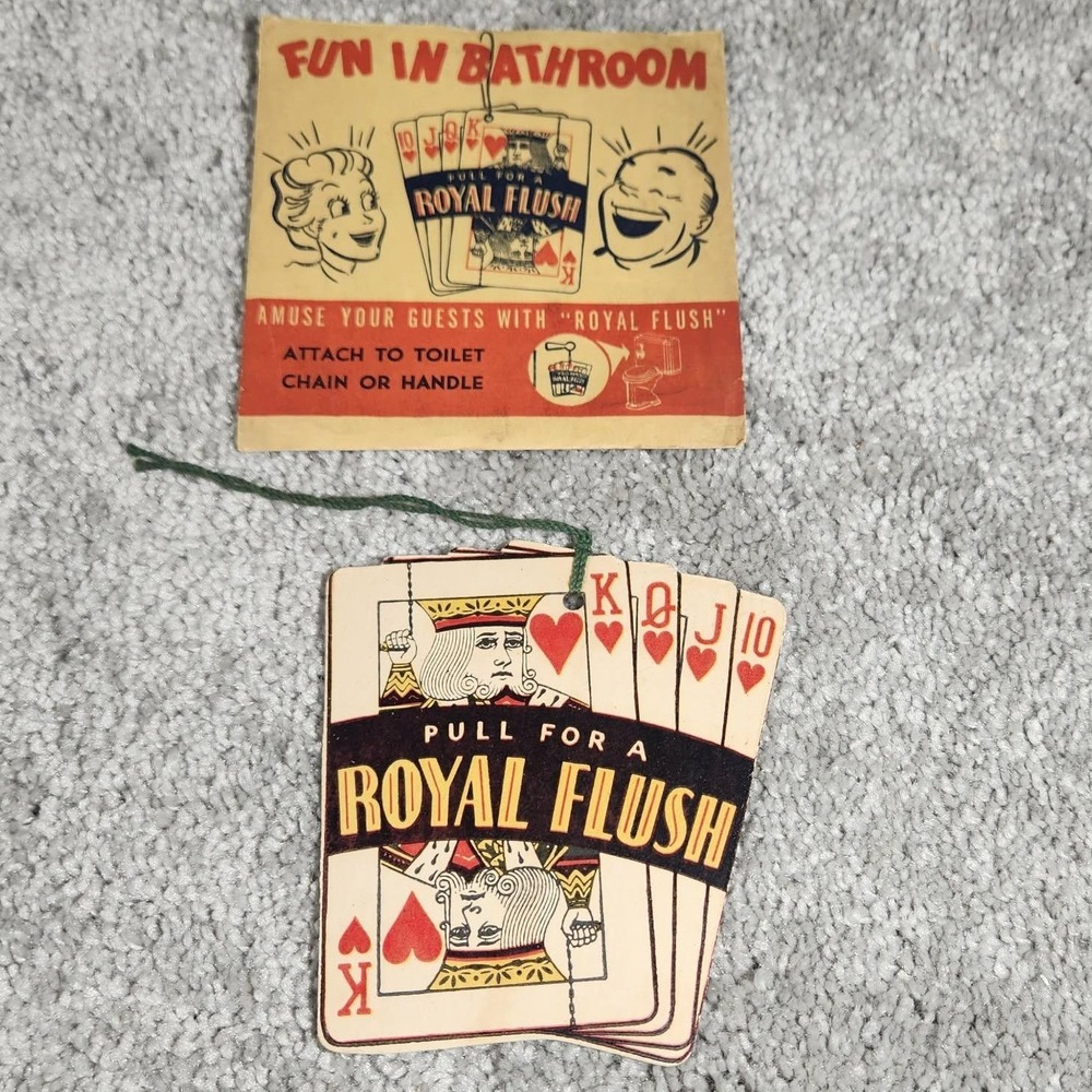 Vintage Royal Flush Novelty Bathroom Gag Gift No 739 Retro Prank Toy